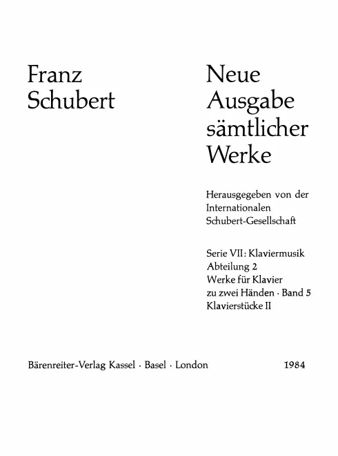 5. Klavierstücke II