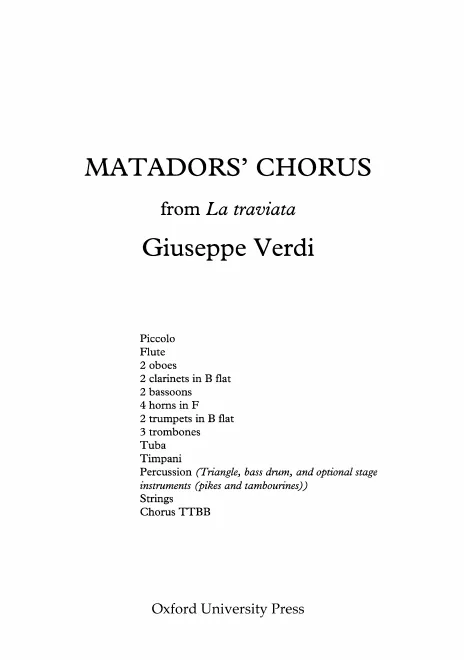 Di Madride noi siam mattadori (Act II, No.13)