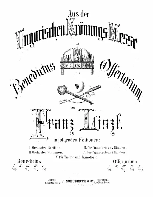 1. Benedictus (S.381/1) - piano score, violin part