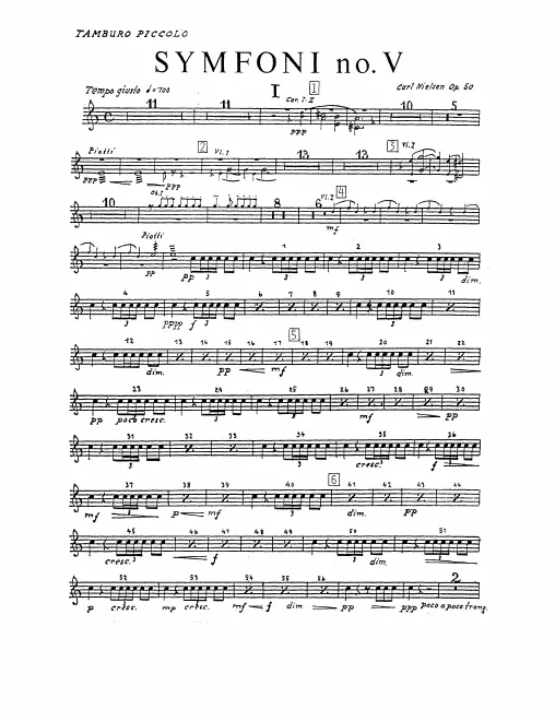 Snare Drum, Cymbals/Tambourine, Triangle/Celesta