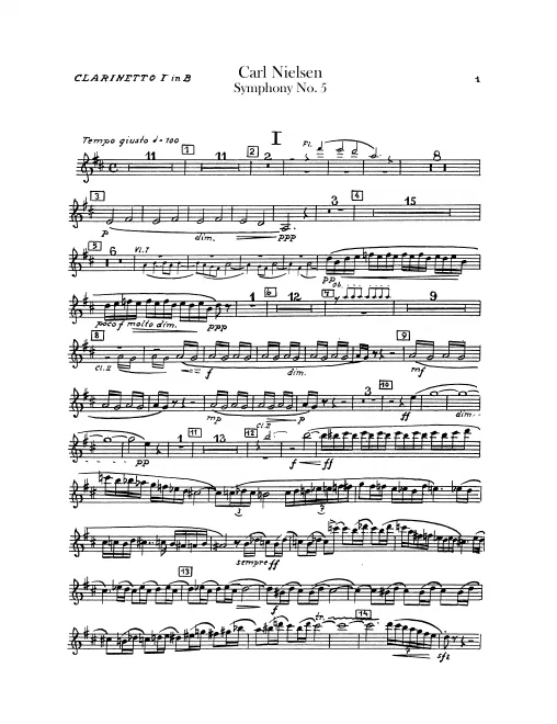 Clarinet 1/Bass Clarinet*, 2 (A/B)