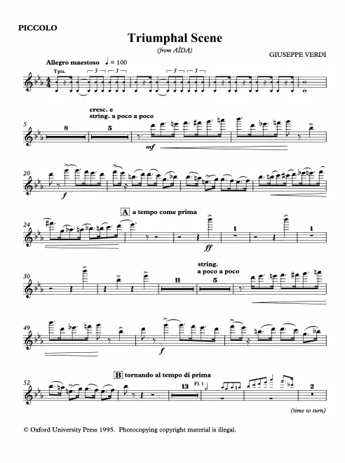 Flute 1, 2, Piccolo