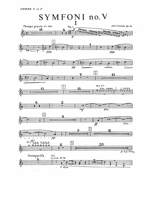Horn 1, 2, 3, 4 (F)