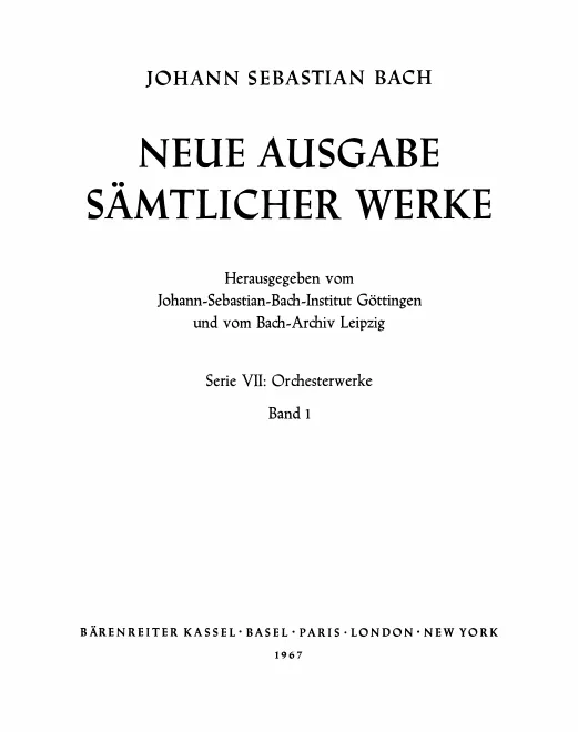 1. Vier Ouvertüren (Orchestersuiten)