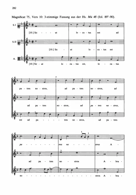 Anhang: Vers 10: 3-stimmige Fassung (Sicut locutus est...)