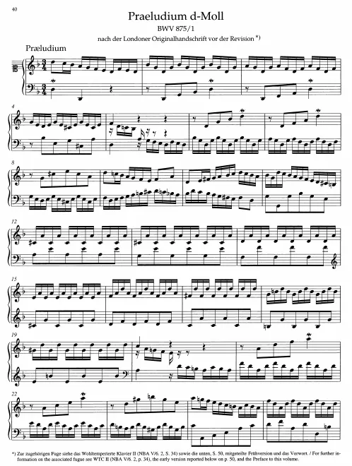 7. Præludium in , BWV 875/1 (Copy from London Manuscript)