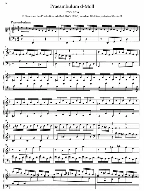 6a. Præludium in , BWV 875a