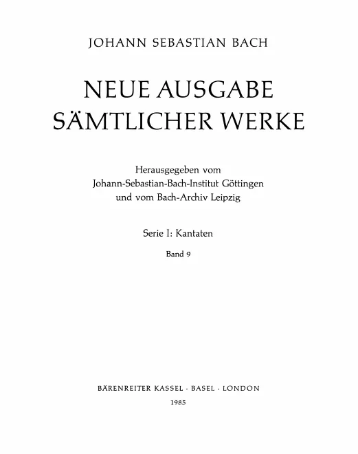 9. Kantaten zum 1. Ostertag