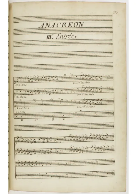 Entrée III. Anacréon
