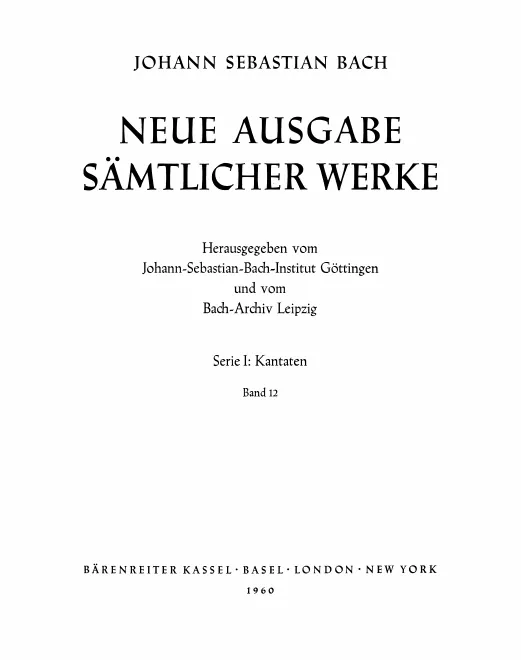 12. Kantaten zum Sonntag Cantate bis zum Sonntag Exaudi