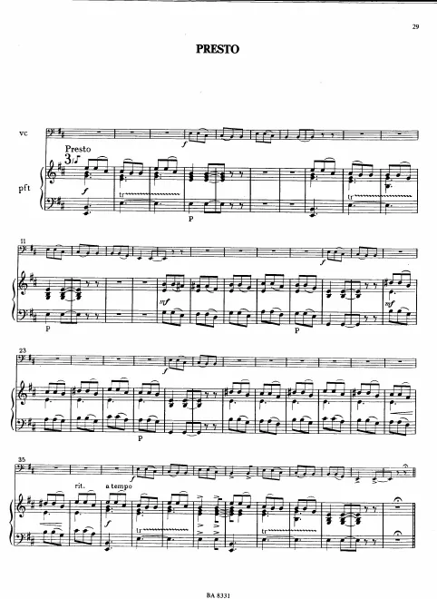 Complete Score and Cello Part