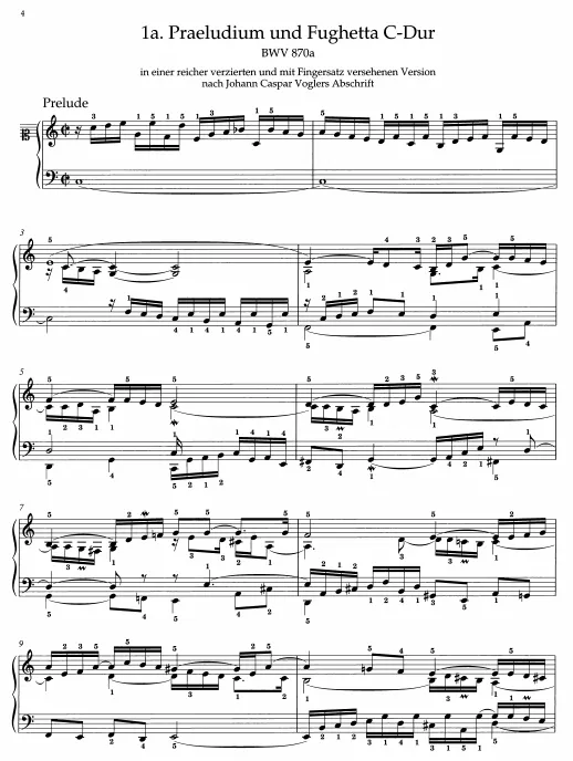 Complete Score (with Ornaments and Fingerings by Johann Caspar Vogler)