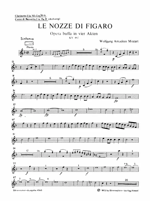 Clarinet/Basset Horn 1