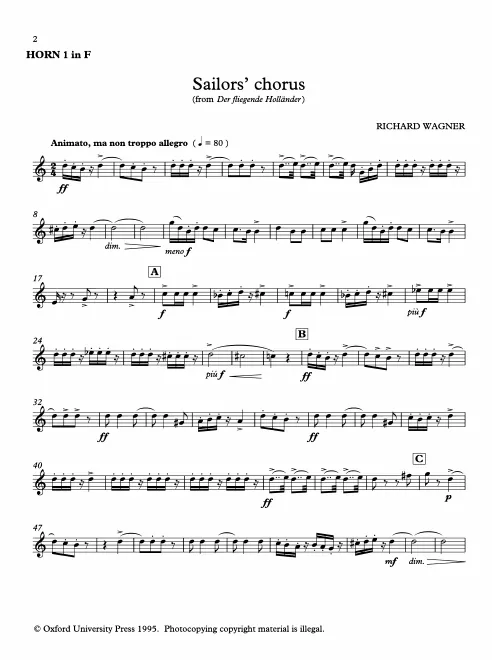 Horn 1, 2, 3, 4 (F)