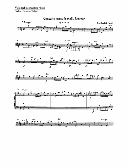 Cello Solo/Cellos/Basses/Continuo