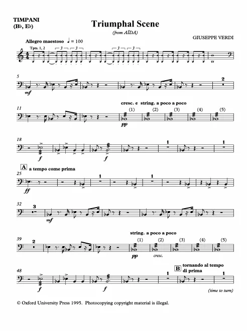 Timpani (B, E)