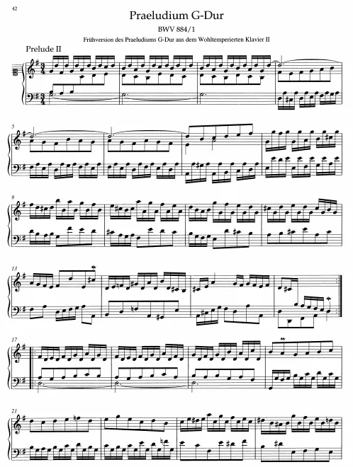 8. Præludium in , BWV 884/1 (Early Version)
