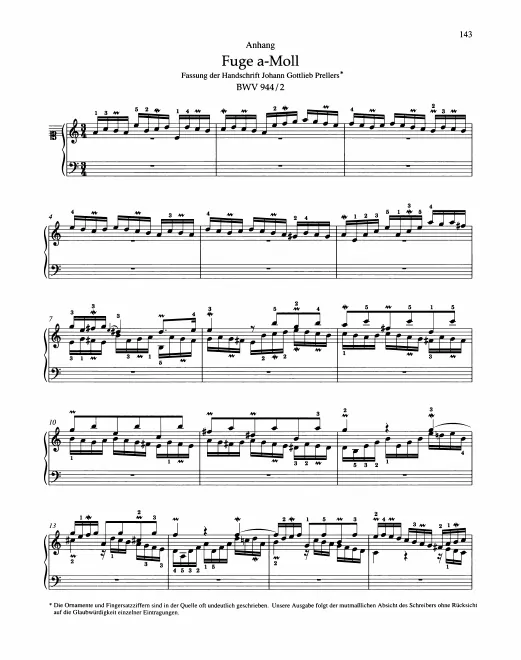 Anhang: Complete Score (Ornamental Version by Johann Gottlieb Prellers)