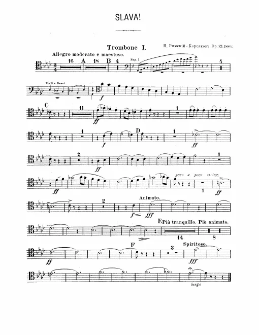 Trombone 1, 2, 3, Tuba