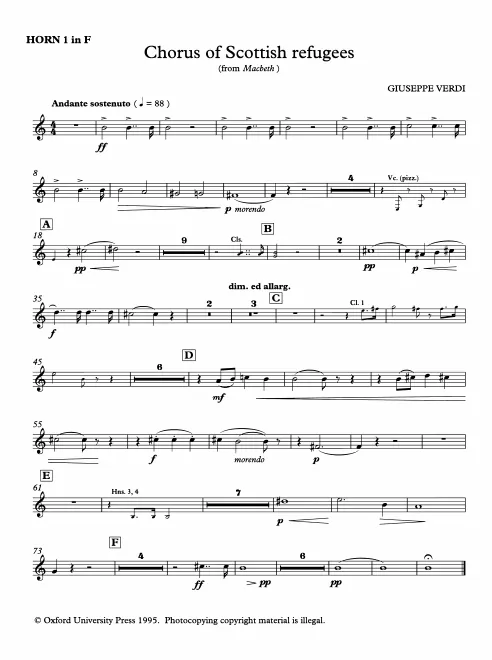 Horn 1, 2, 3, 4 (F)