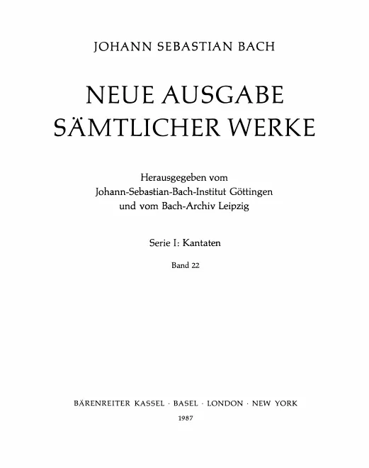 22. Kantaten zum 15. Sonntag nach Trinitatis
