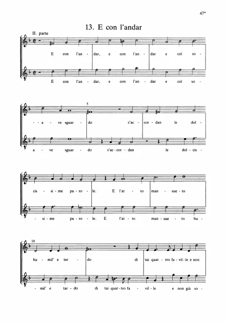 2. E con l'andar (Soprano/Alto)