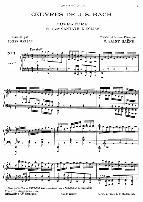 1. Overture from Cantata No.29 (not No.28 as in score)