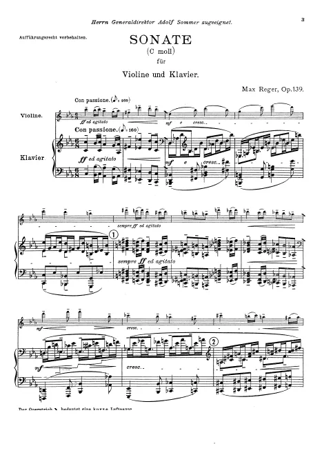 Piano score and violin part