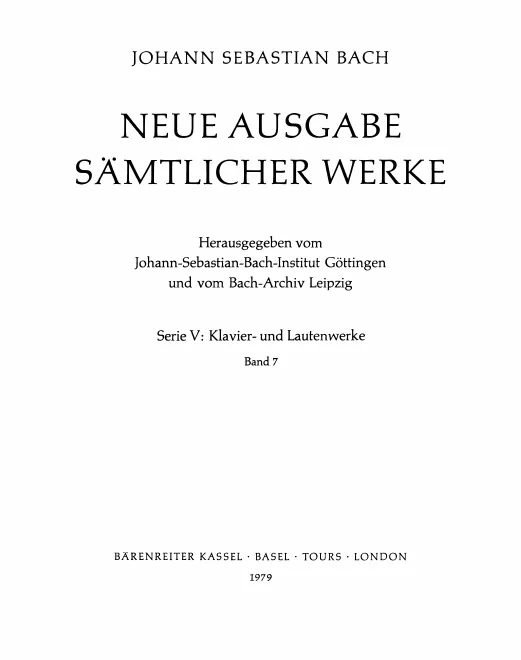 7. Die sechs Englischen Suiten