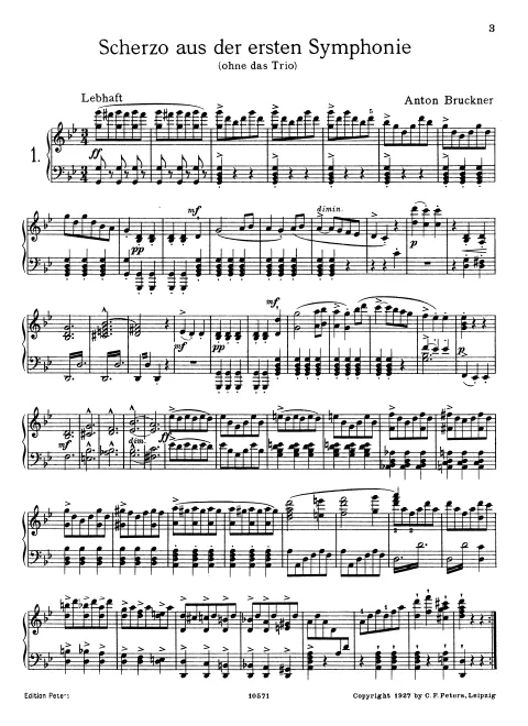 1. Scherzo aus der ersten Symphonie (ohne das Trio)