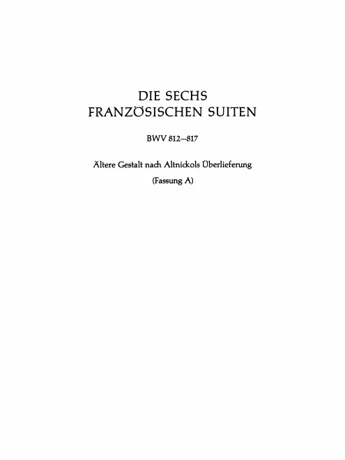 Complete Score (Version A, after Altnikol's copy)