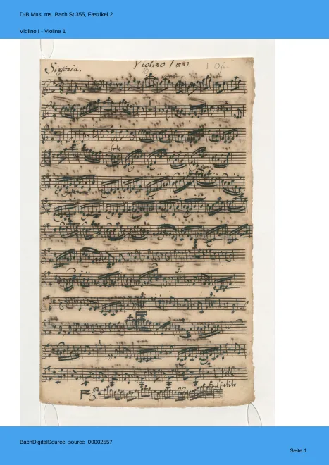 Violins I, II, Bassoon