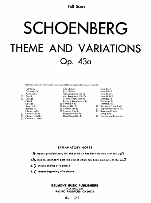 Complete Score (Op.43a)