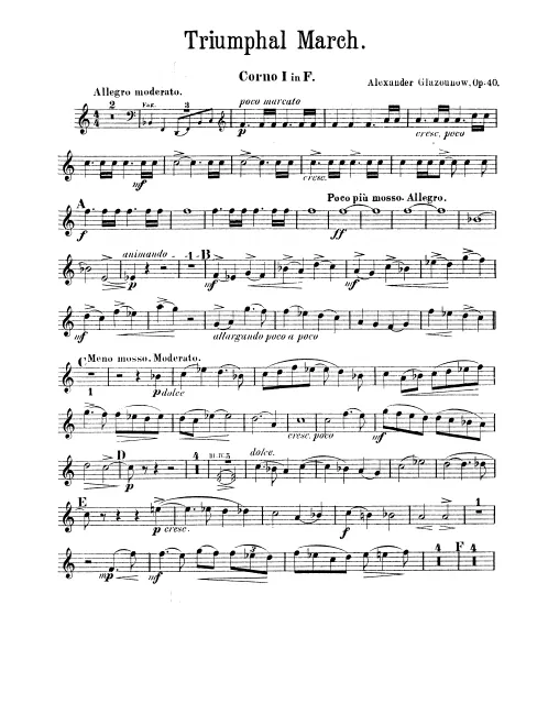 Horn 1, 2, 3, 4 (F)