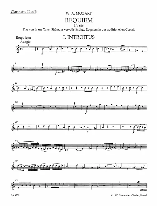 Clarinet 2 (B, substitute to Basset Horn 2)
