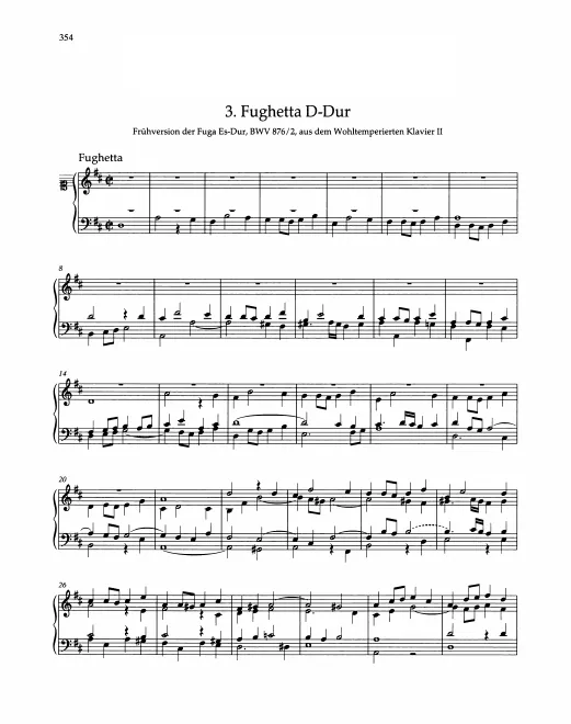 Complete Score (Early Version as Fughetta, Agricola's Copy)