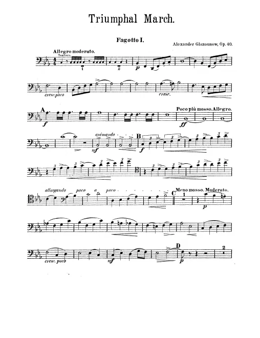 Bassoon 1, 2, Contrabassoon