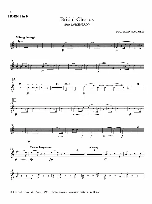 Horn 1, 2, 3, 4 (F)