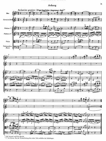 Andantino grazioso (alternative 2nd movement)