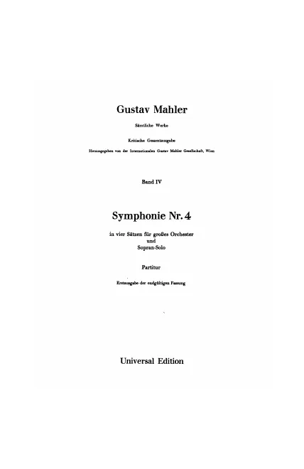 IV. Symphony No.4, GMW 37