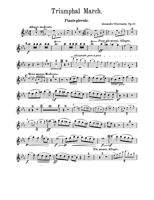 Piccolo, Flute 1, 2, 3/Piccolo