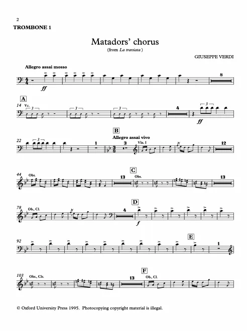 Trombone 1, 2, 3/Bass trombone