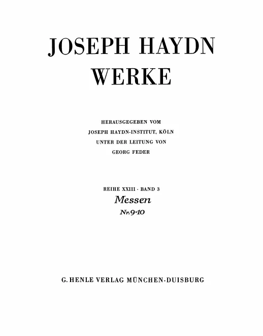 XXIII/3. Messen Nr. 9-10