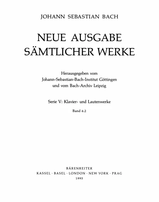 6/2. Das Wohltemperierte Klavier II / Fünf Praeludien und Fughetten