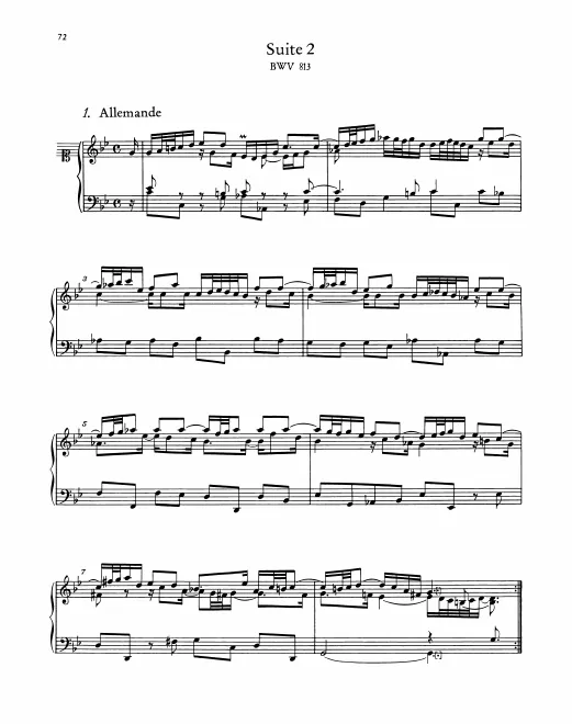 Complete Score (Version B, Earlier Version, BWV 813a)*