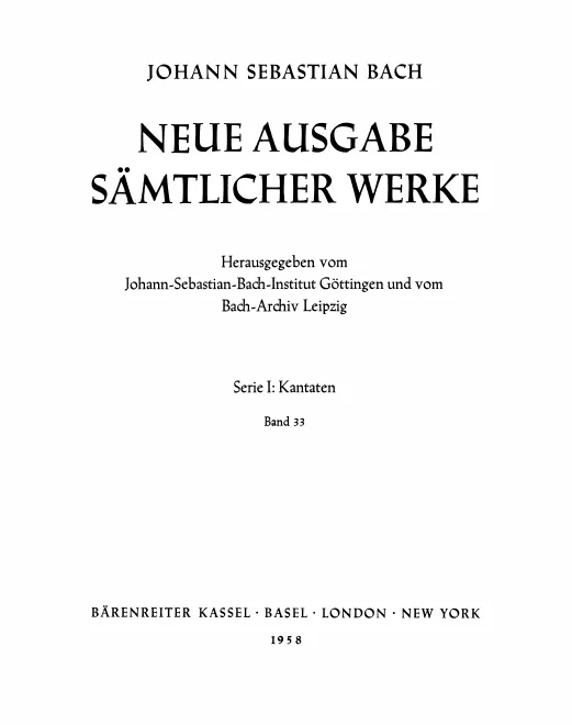 33. Trauungskantaten