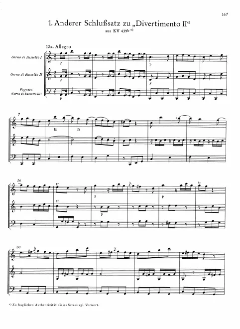 Different Final Movement for Divertimento 2