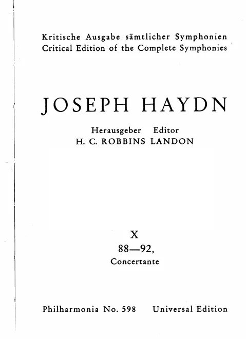10. Symphonies Nos.88-92, Symphonie Concertante