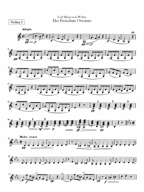 Violins I, II
