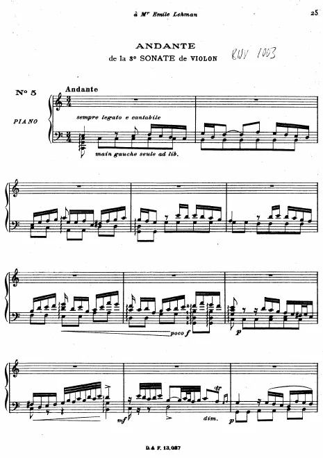 5. Andante from Violin Sonata No.3